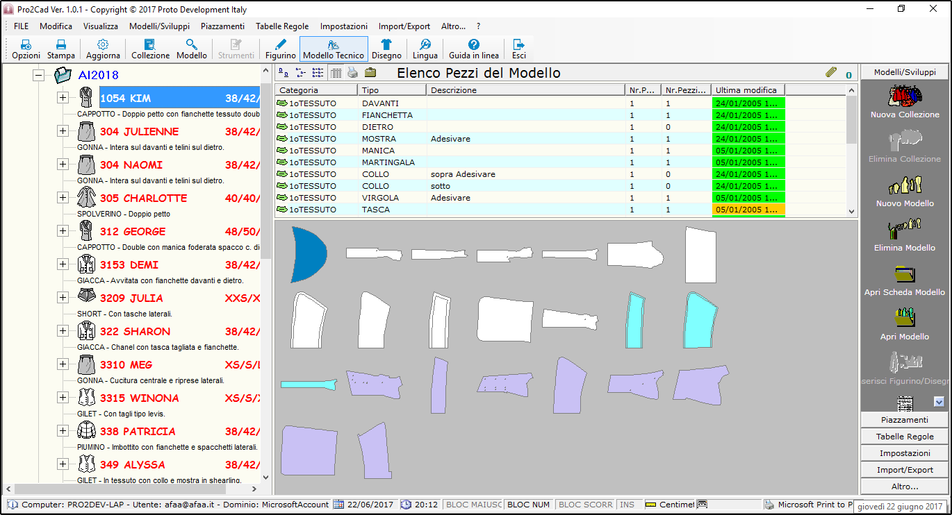 Pro2CAD: Programma per abbigliamento CAD/CAM, Completamente MADE IN ITALY